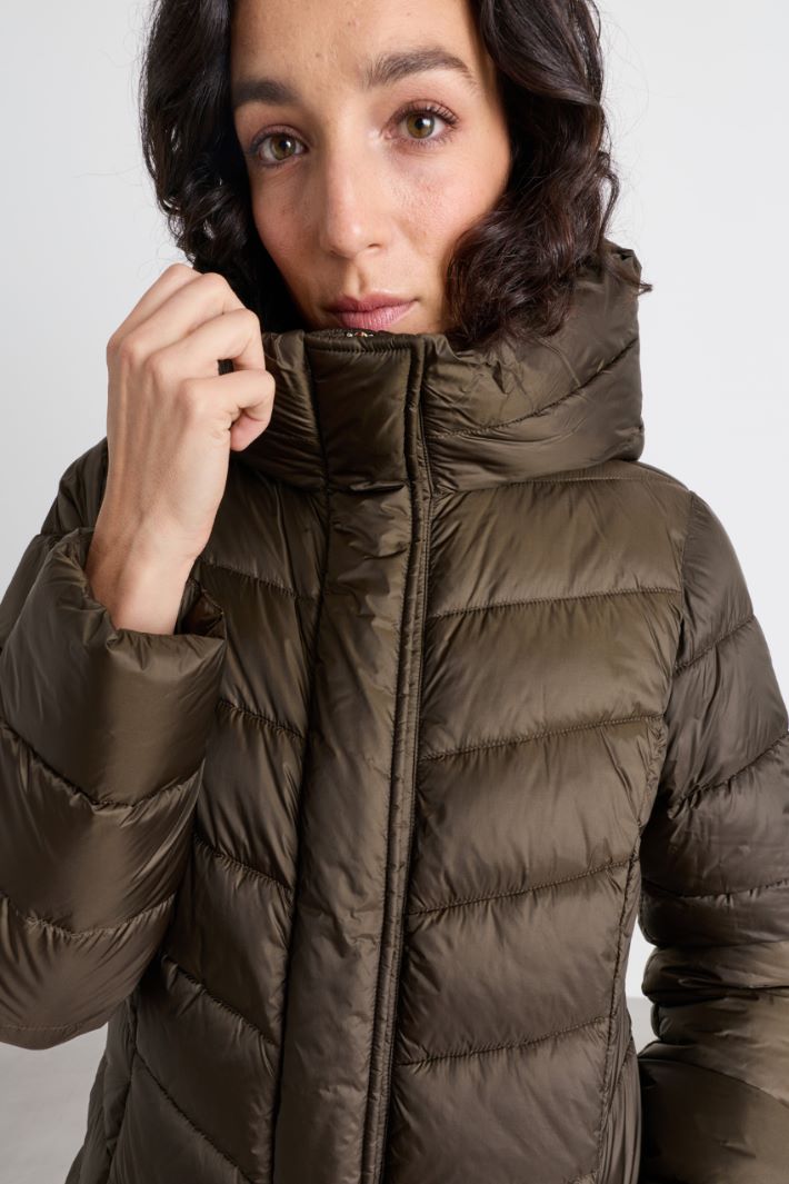 Hooded padded jacket - GREEN - Intrend - 3