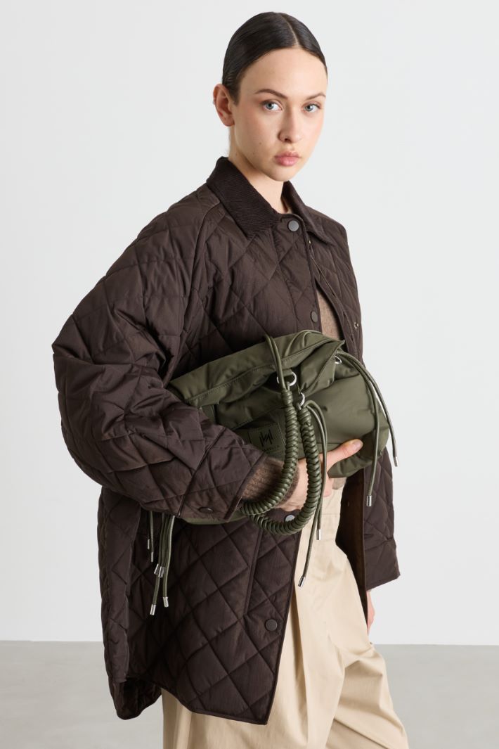Giacca trapuntata in taffetà antigoccia - MARRONE - Intrend - 2