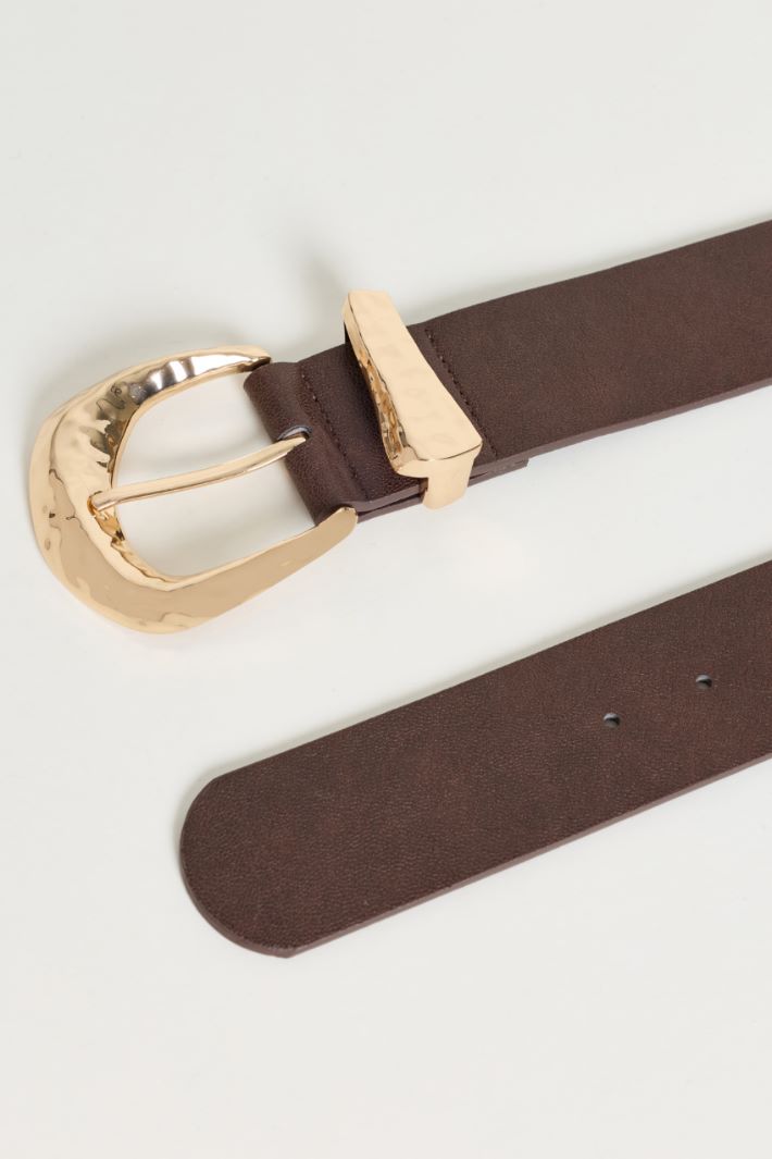 Oversized buckle belt - BROWN - Intrend - 2