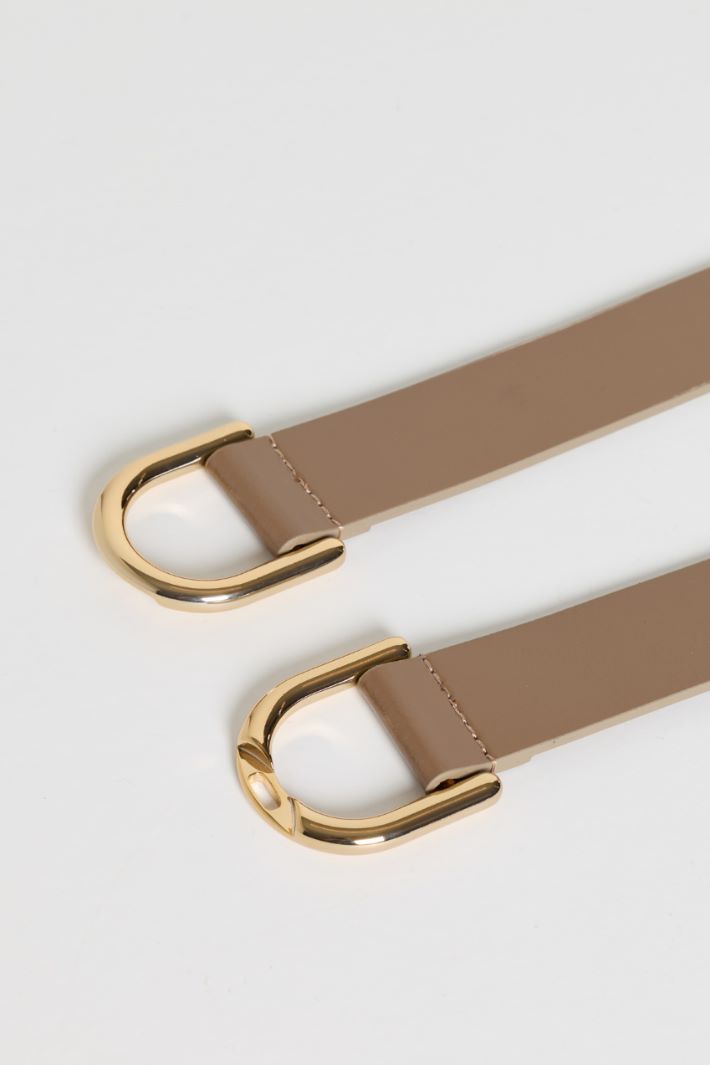 Cintura in pelle liscia - MARRONE - Intrend - 2
