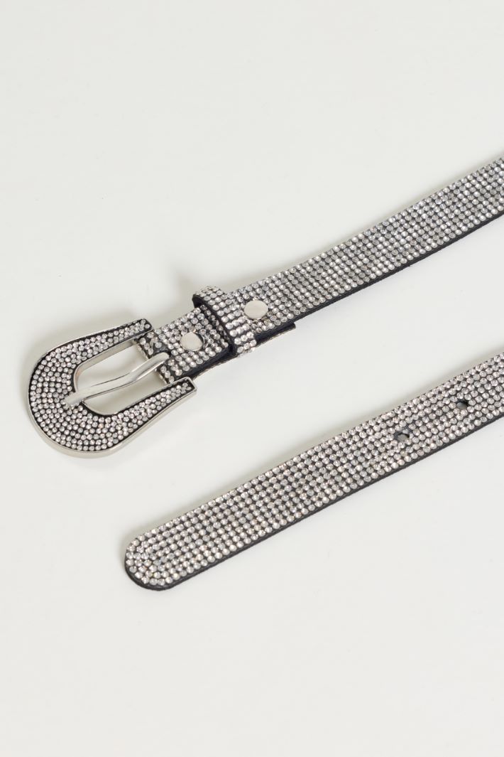 Cinturón con pedrería - PLATA - Intrend - 2