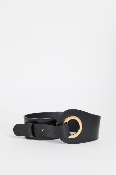 Asymmetrical Leather Belt - Intrend