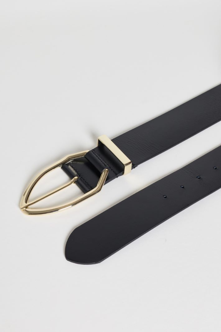 Geometric buckle belt - BLACK - Intrend - 2