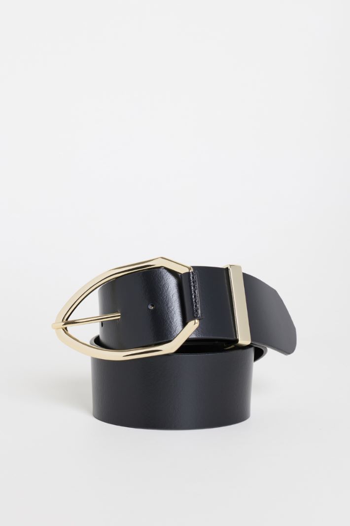 Geometric buckle belt - BLACK - Intrend