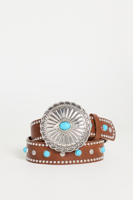 Jewelled and Studded Belt - Intrend