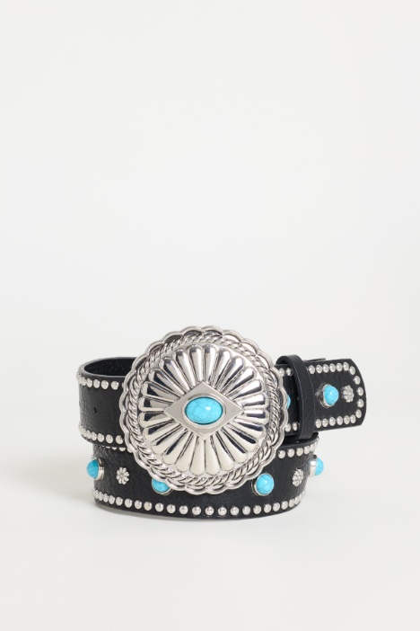 Jewelled and Studded Belt - Intrend