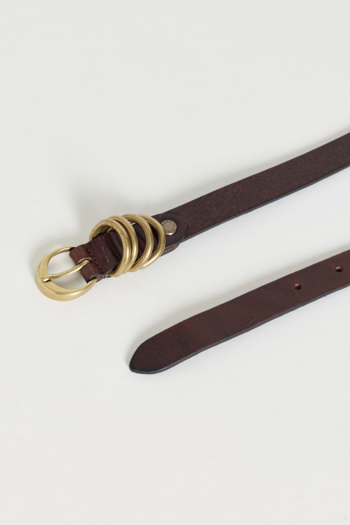 Cintura con passanti ad anello - MARRONE - Intrend - 2