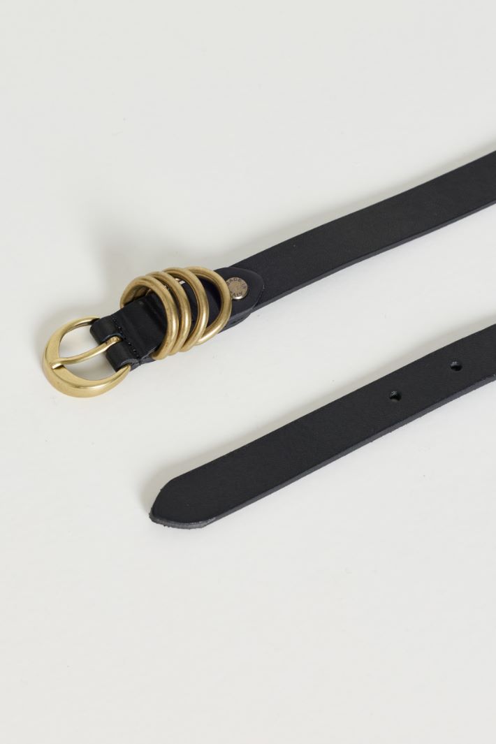 Cintura con passanti ad anello - NERO - Intrend - 2