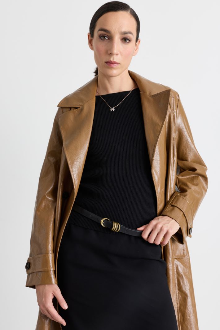Cintura con passanti ad anello - NERO - Intrend - 3