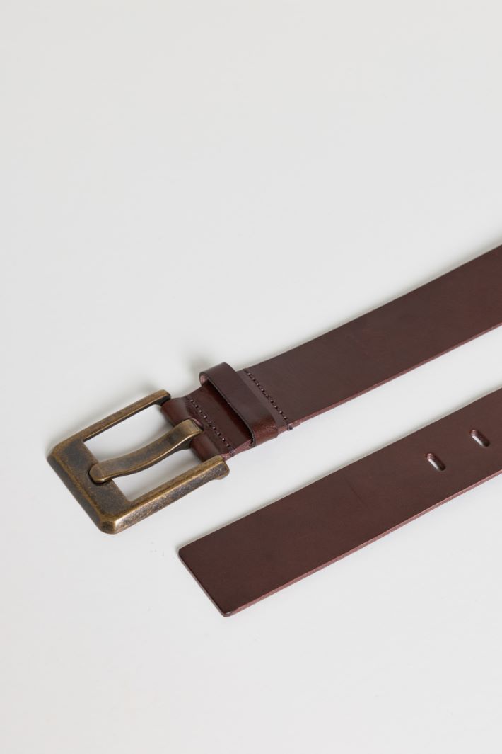 Cintura con fibbia quadrata - MARRONE - Intrend - 2