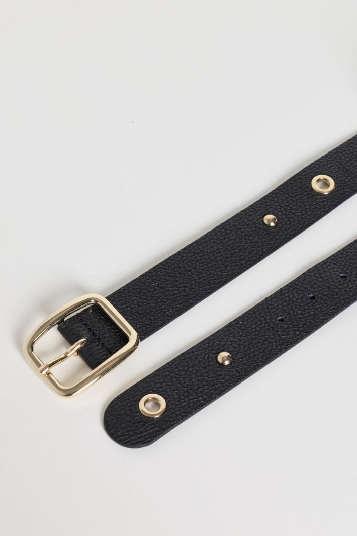 Stud and eyelet belt - BLACK - Intrend - 2