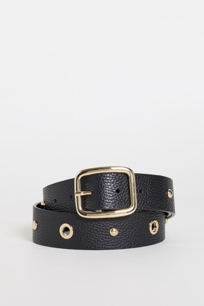 Stud and eyelet belt - BLACK - Intrend