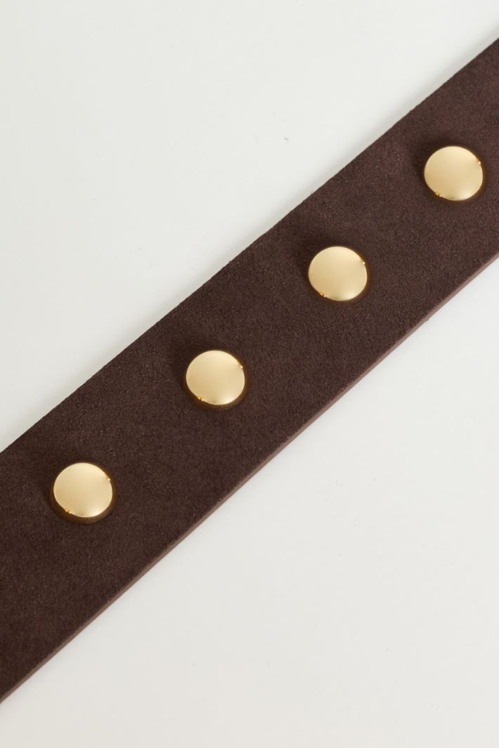Studded Belt - BROWN - Intrend - 2
