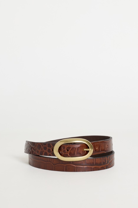 Croc-embossed belt - Intrend
