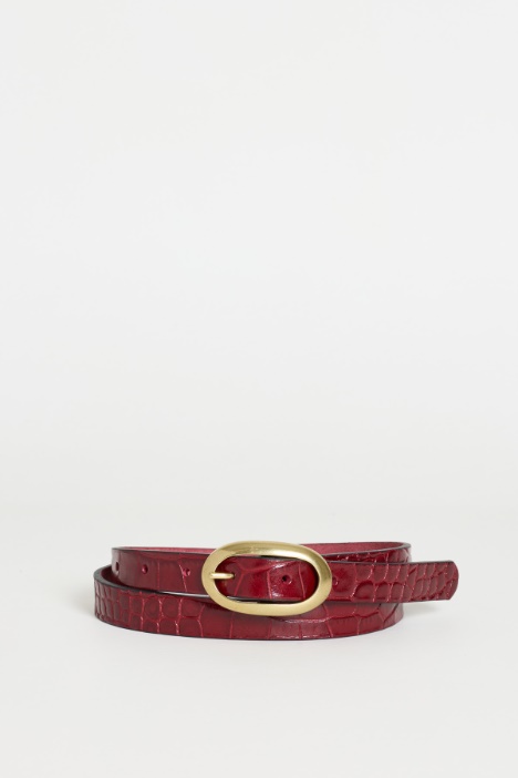 Croc-embossed belt - Intrend