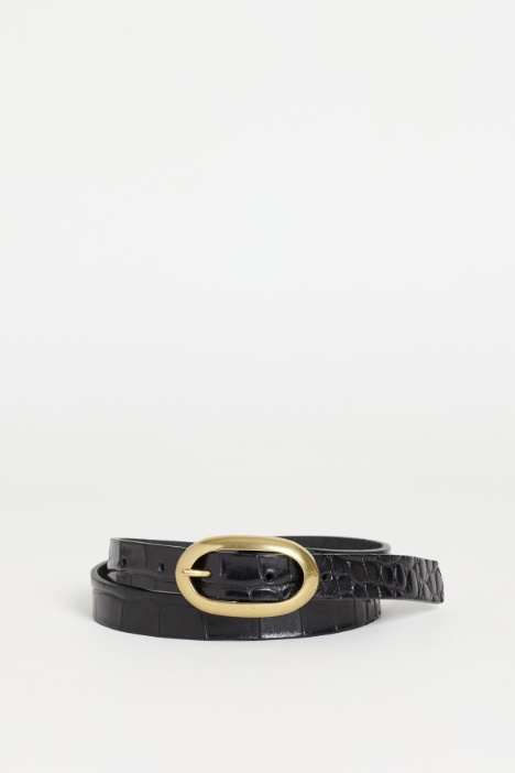 Croc-embossed belt - Intrend