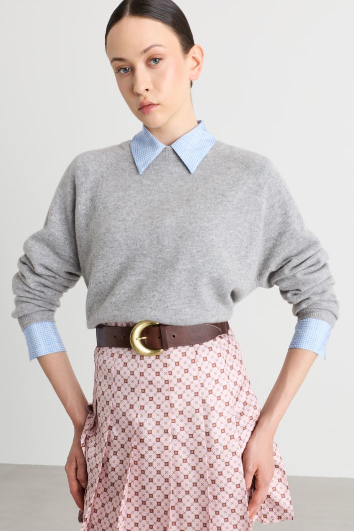 Crescent-Buckle Belt - BROWN - Intrend - 3