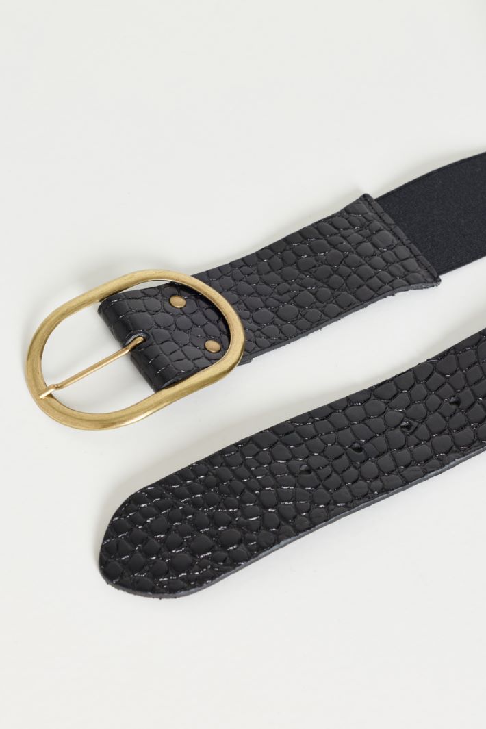 Cintura in stampa cocco - NERO - Intrend - 2