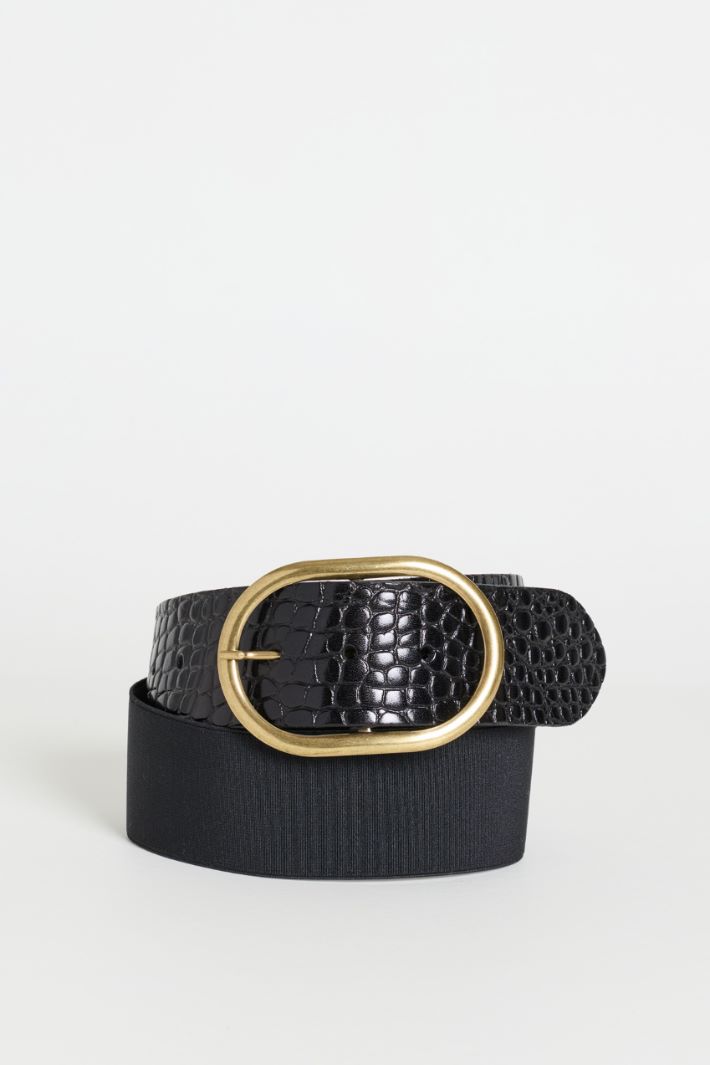 Cintura in stampa cocco - NERO - Intrend
