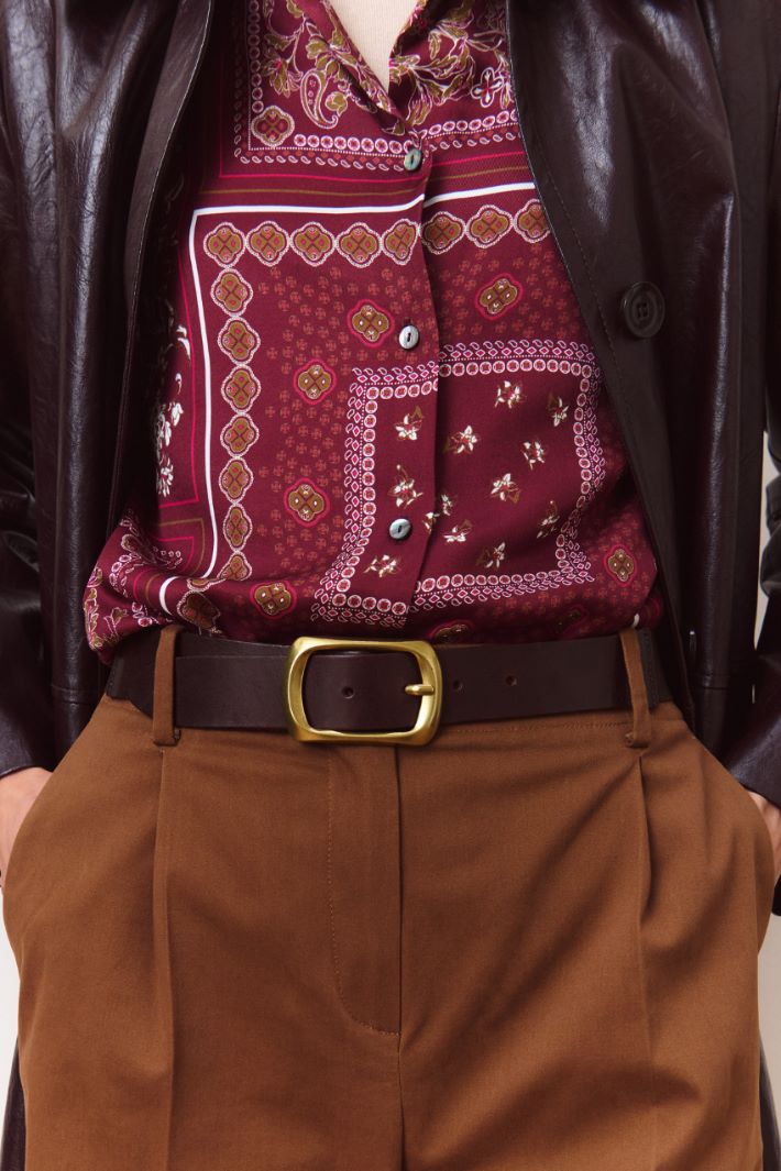 Cintura in pelle - MARRONE - Intrend - 4