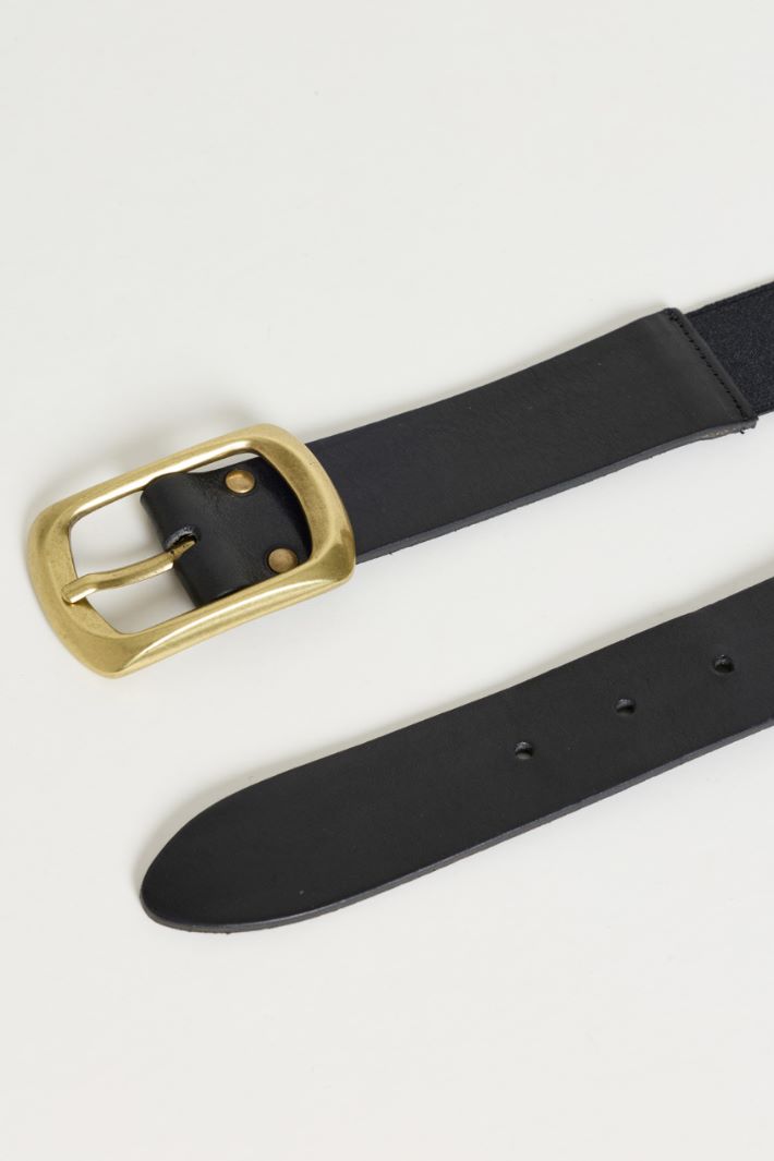 Leather Belt - BLACK - Intrend - 2