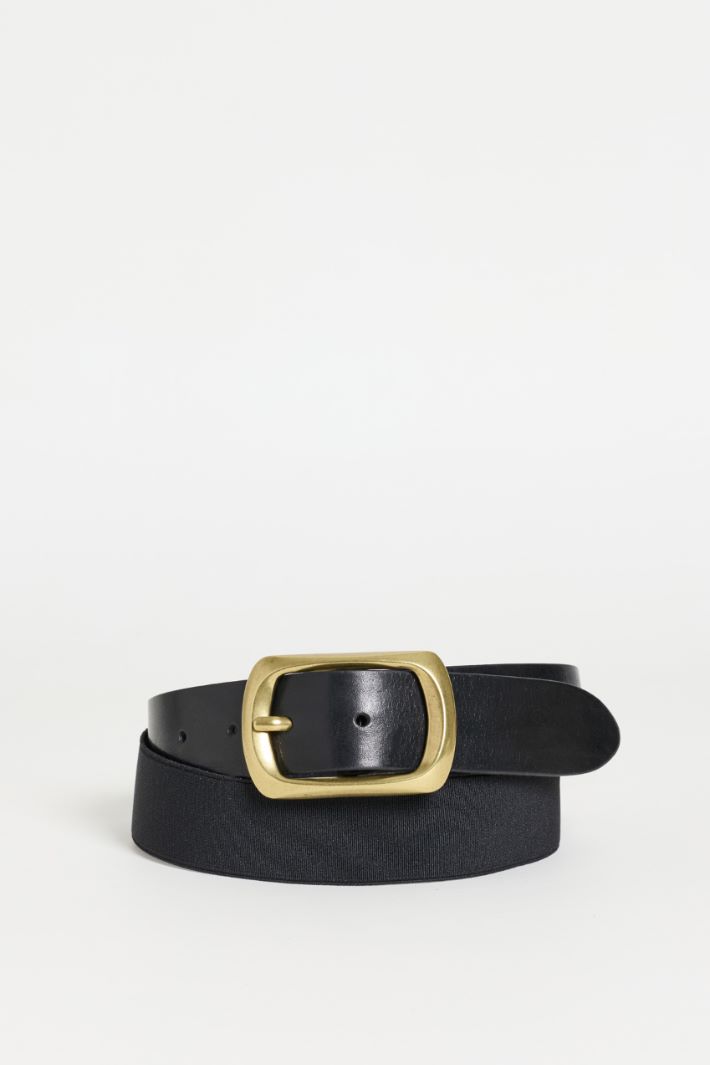 Leather Belt - BLACK - Intrend