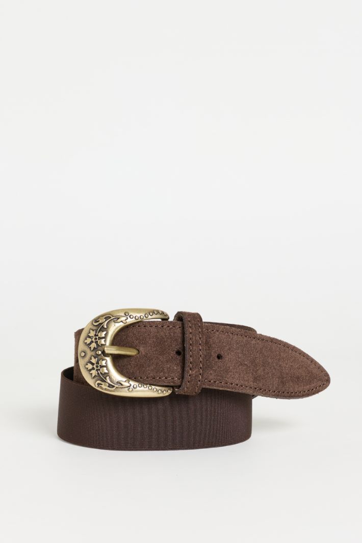 Suede belt - BROWN - Intrend