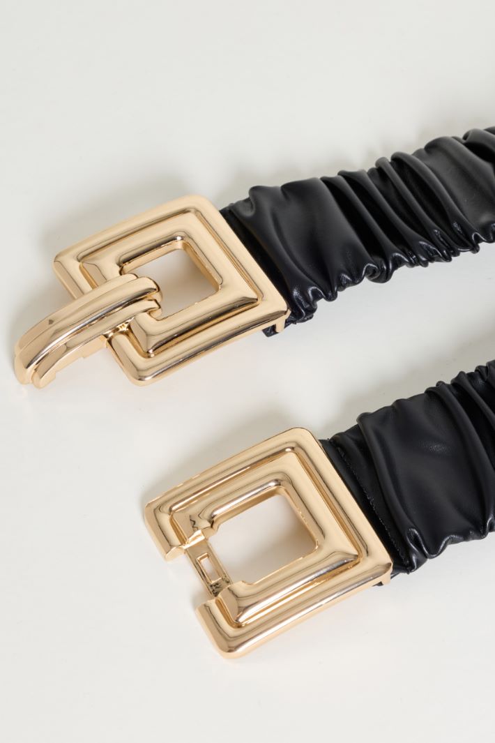Oversized buckle belt - BLACK - Intrend - 2