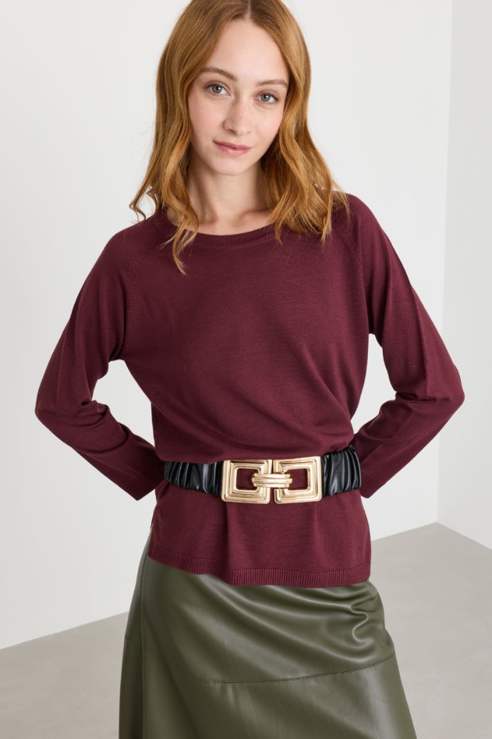 Oversized buckle belt - BLACK - Intrend - 3