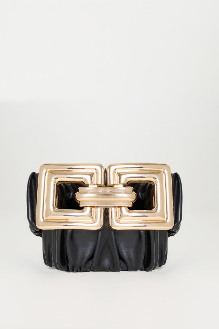 Oversized buckle belt - BLACK - Intrend