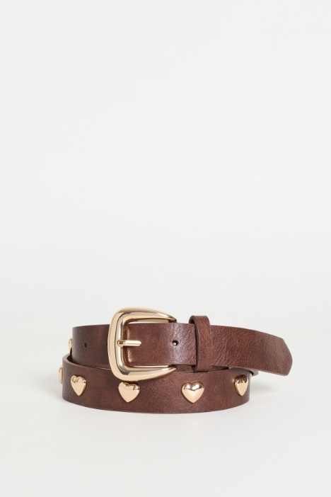 Cintura con borchie a cuore - Intrend