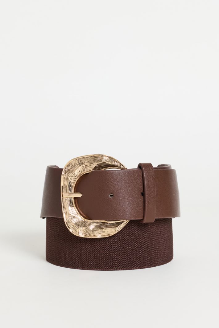 Cintura con inserto elastico - MARRONE - Intrend
