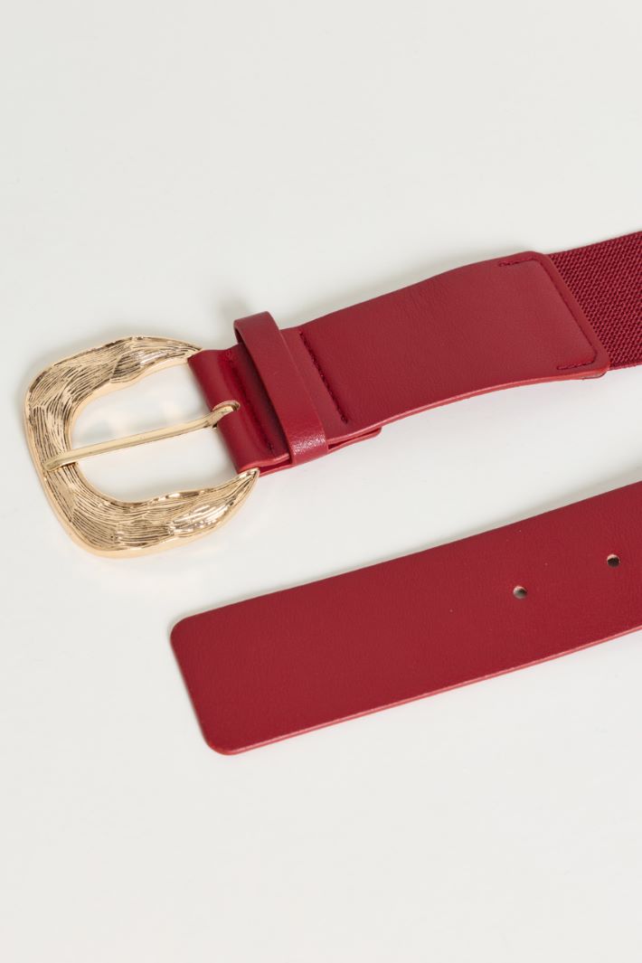 Cintura con inserto elastico - ROSSO - Intrend - 2