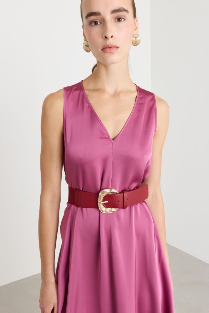 Cintura con inserto elastico - ROSSO - Intrend - 3