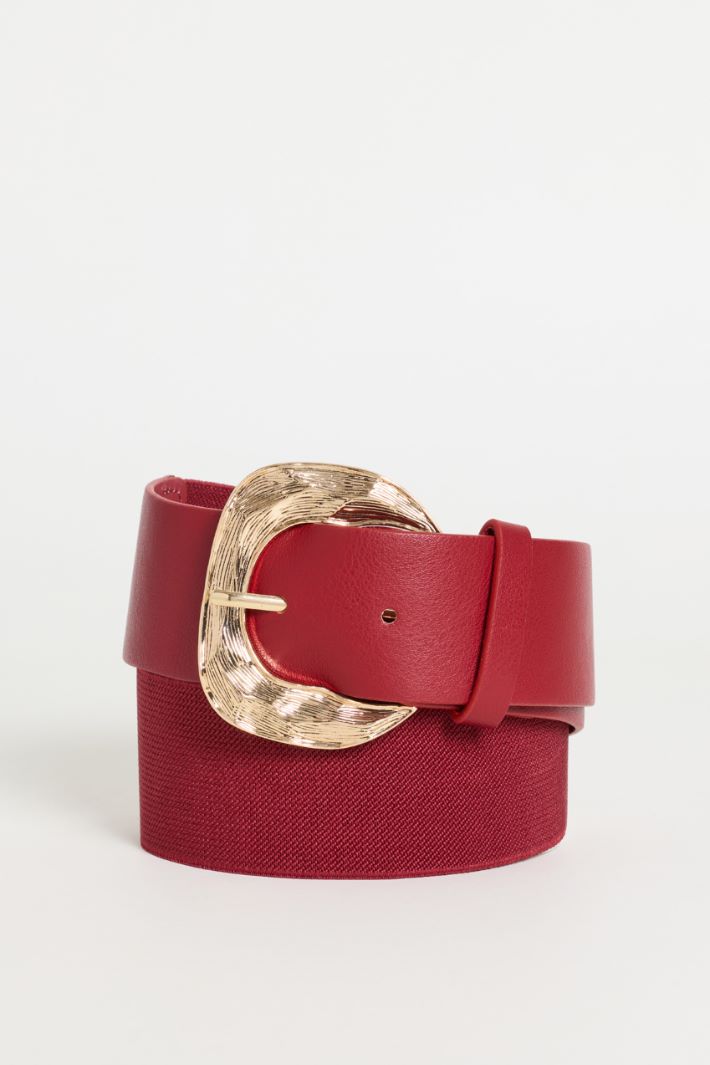 Cintura con inserto elastico - ROSSO - Intrend