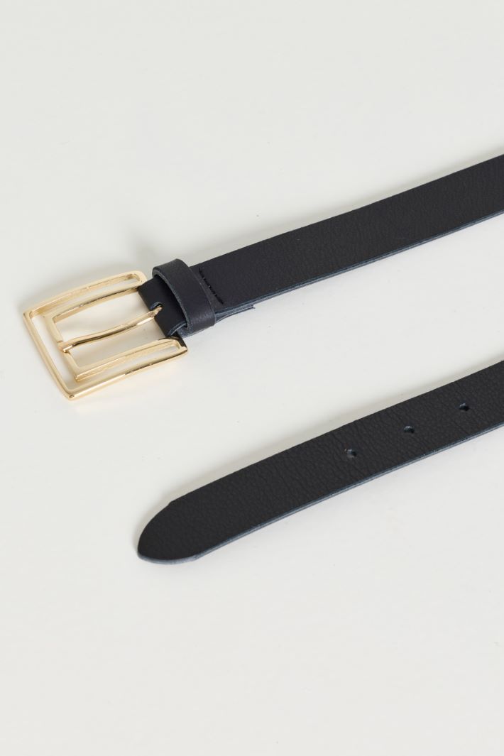 Rectangular buckle belt - BLACK - Intrend - 2