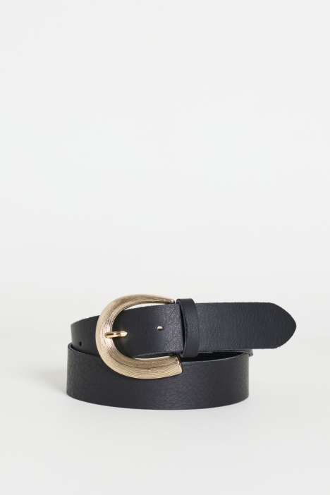 Smooth leather belt - Intrend