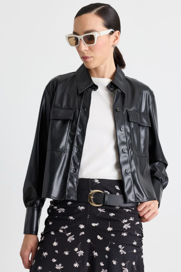 Cintura in pelle bottalata - NERO - Intrend - 3