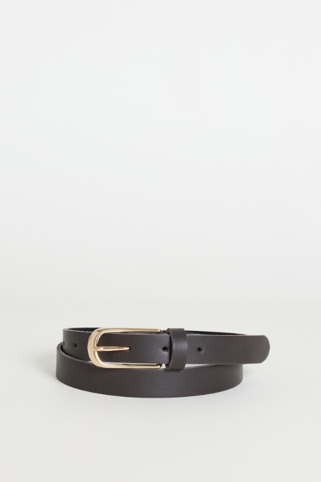 Smooth leather belt - Intrend