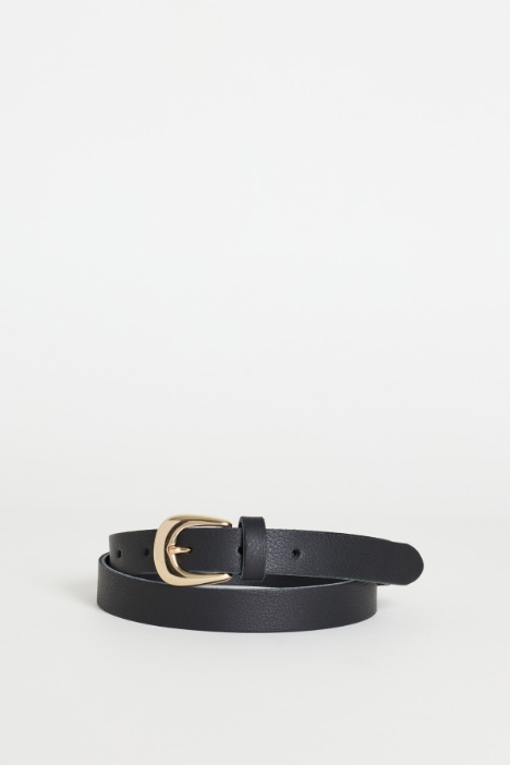 Smooth leather belt - Intrend