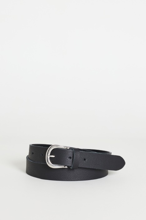 Tumbled leather belt - Intrend