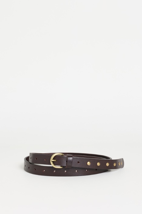 Slim belt with round studs - Intrend