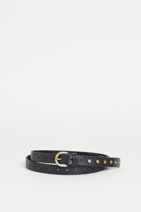 Slim belt with round studs - Intrend