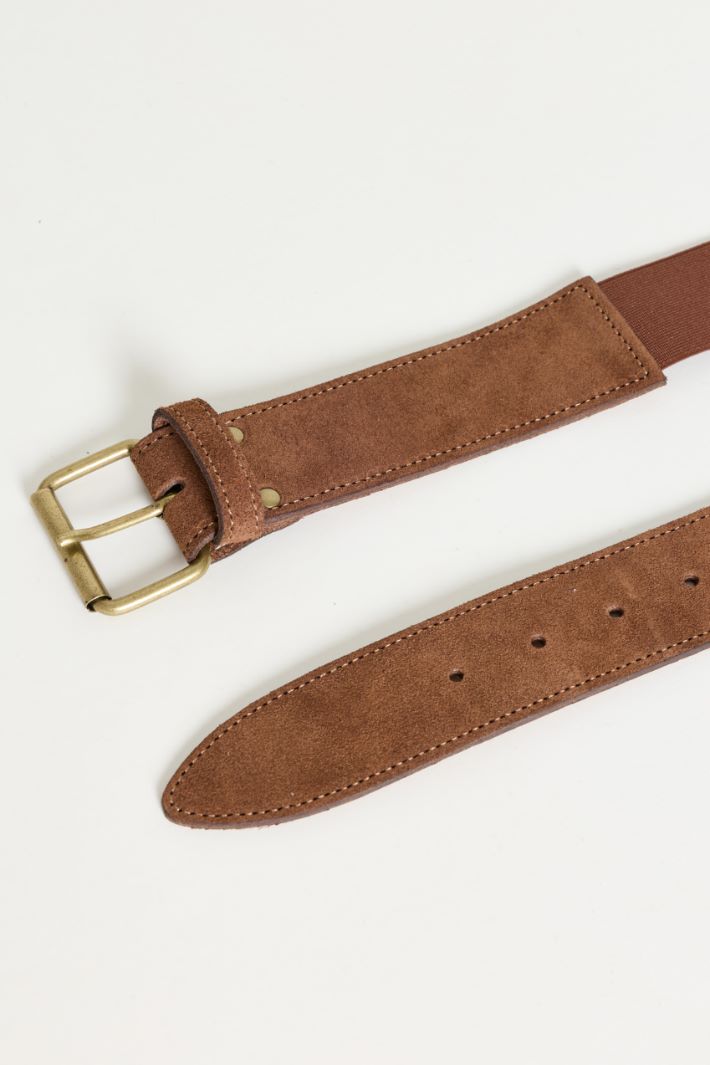 Suede belt - BROWN - Intrend - 2