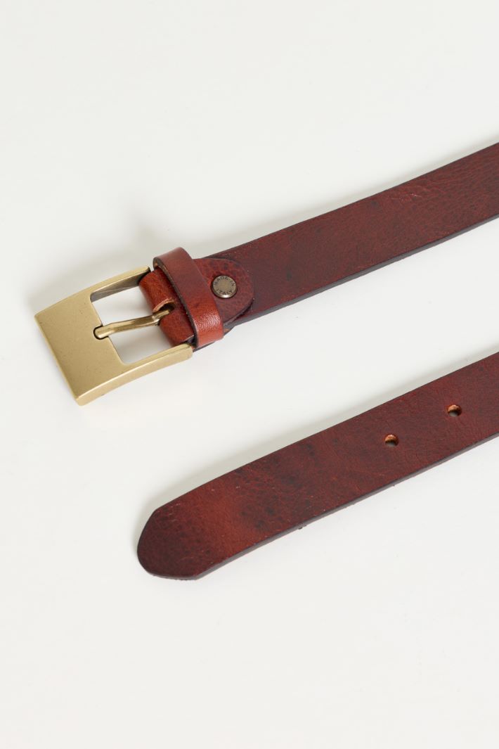 Leather belt - BROWN - Intrend - 2