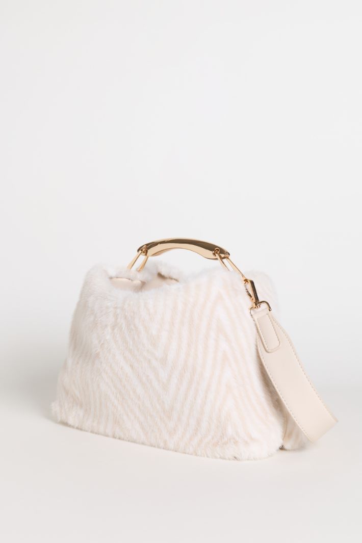 Borsa in tessuto morbido e caldo - BIANCO - Intrend - 2
