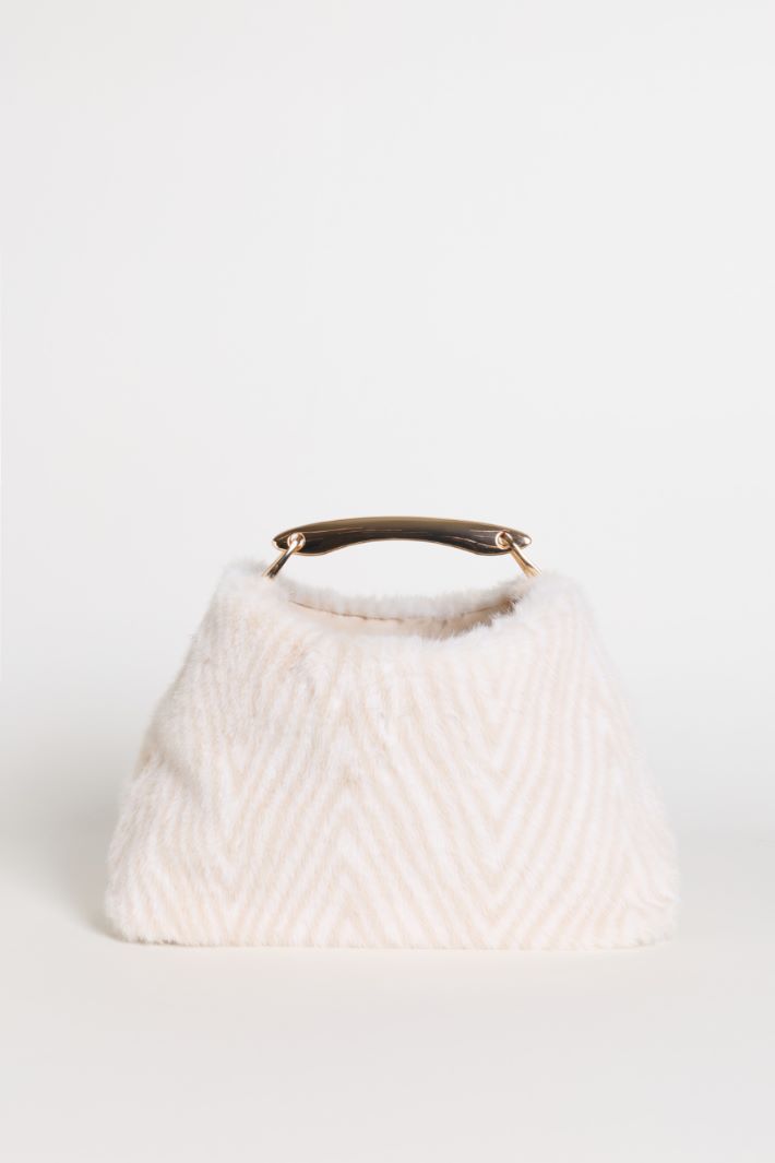 Borsa in tessuto morbido e caldo - BIANCO - Intrend