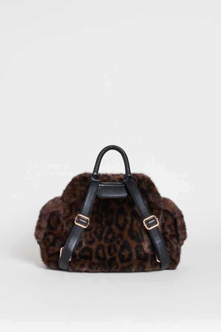 Soft Animal Print Backpack - ANIMAL - Intrend - 3