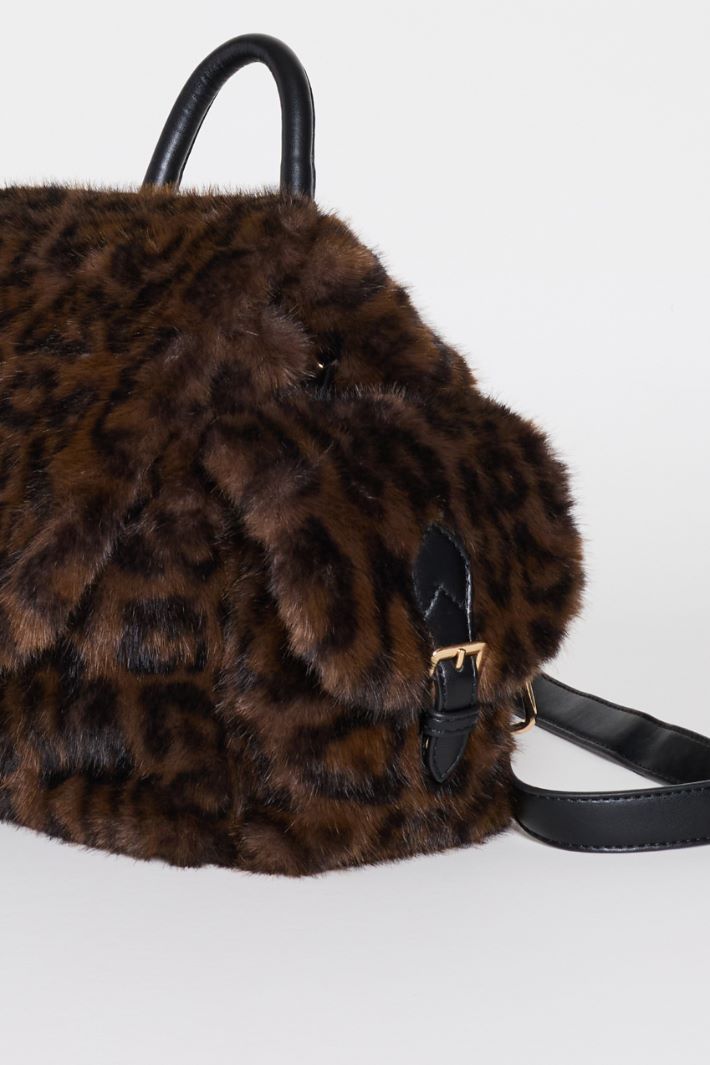 Soft Animal Print Backpack - ANIMAL - Intrend - 4