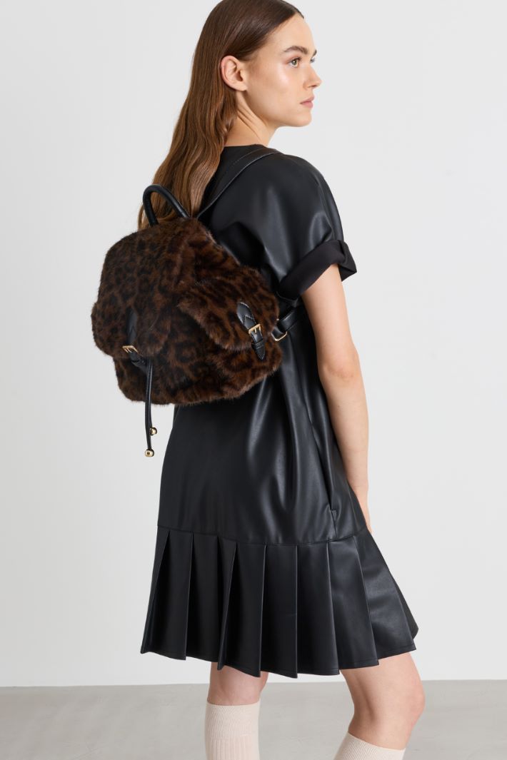 Soft Animal Print Backpack - ANIMAL - Intrend - 5